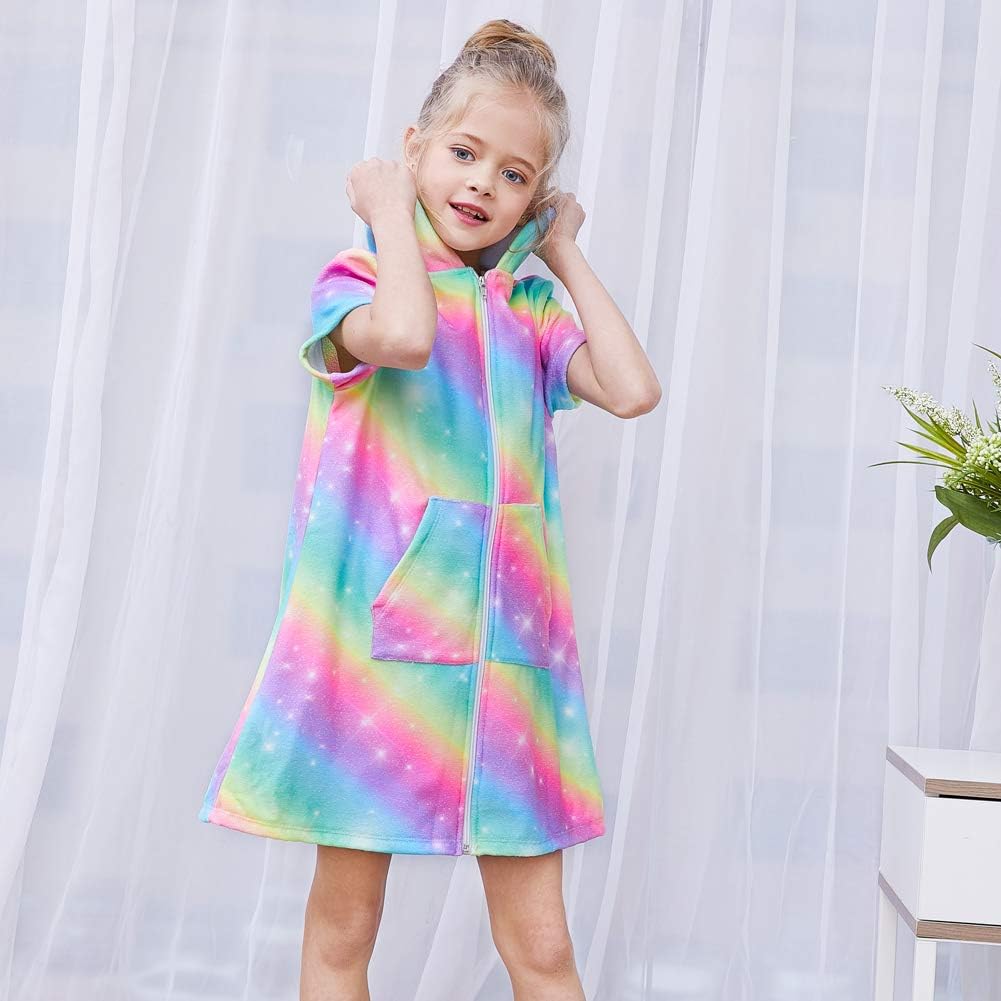 Basumee Cover Up for Girls Hooded Terry Swimsuit Cover Ups Swim Dress Wraps for Beach Pool Shower: Clothing, Shoes & Jewelry