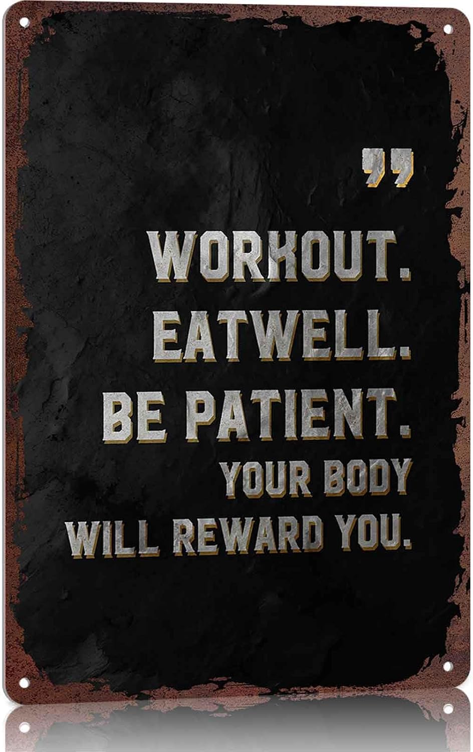 fitness inspiration Metal Sign 8x12 Inch, Funny Aluminum Wall Decor, for Home Office Bedroom Living Room Yard Indoor Decor