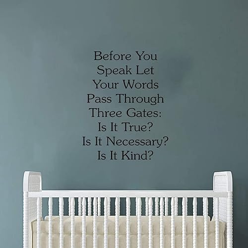 Miniatura 7 de Calcomanías de pared con texto en inglés Before You Speak para despegar y pegar, frases de pared, decoración del hogar, para oficina, escuela, aula,