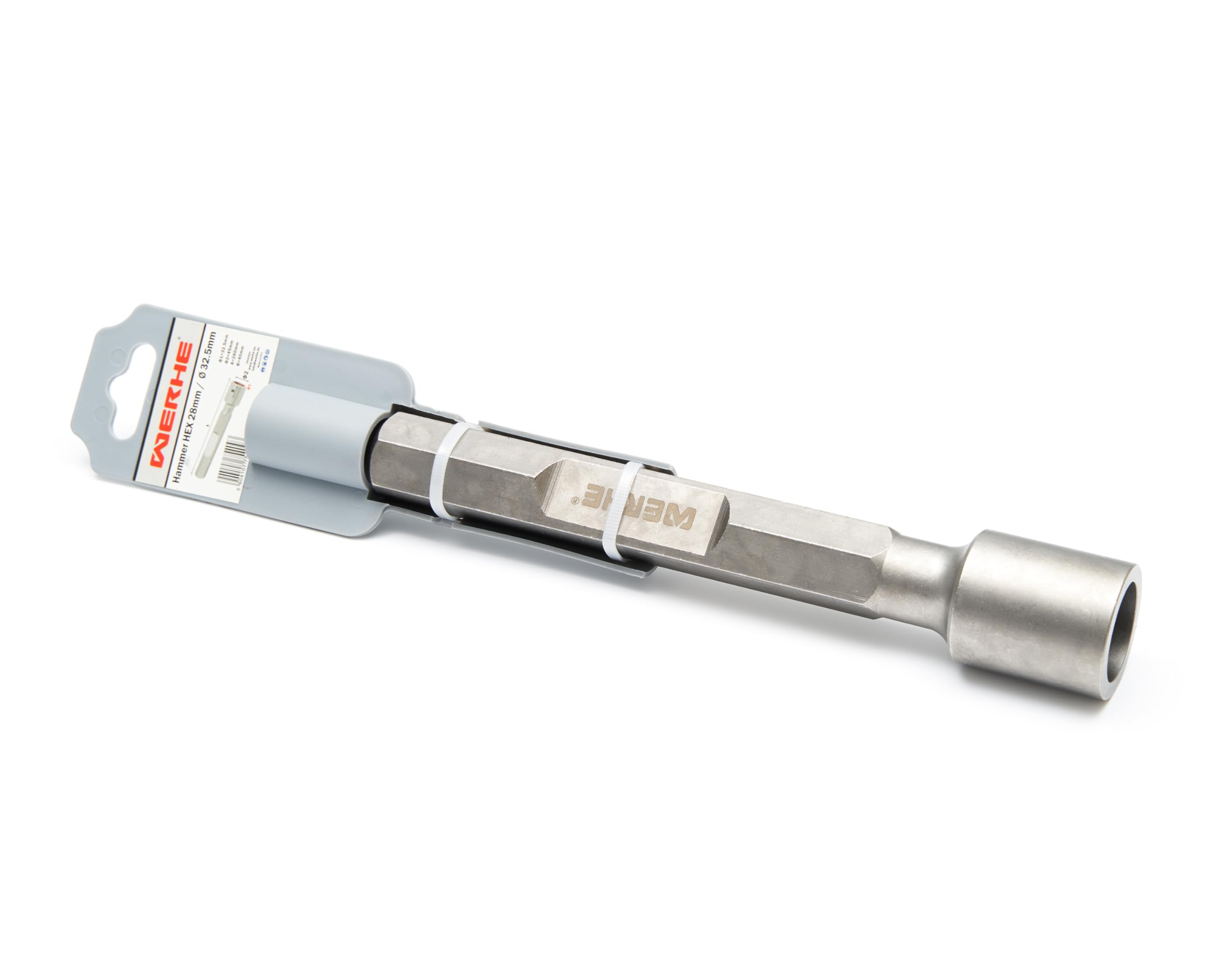 WERHE® Professional HEX28 Ø32,5mm 45x260mm Pilote de piquet de terre pour l'enfichage de la prise de terre profonde Mise à la terre Prise de terre - Jack Hammer Picket Poteau Pilote