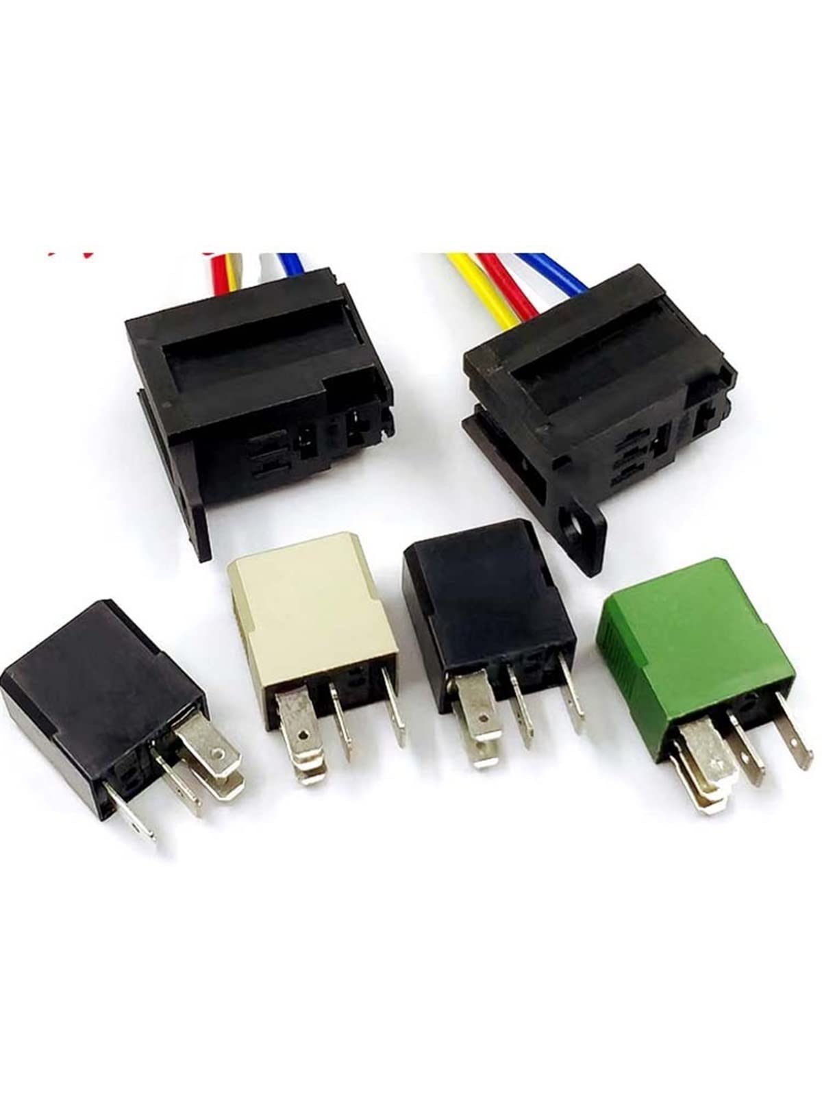 AQHYEBNSR Waterproof Auto Relay 12V 24V 4Pins 5Pins Car for Truck Dimmer Horn(24V 5Pins Relay)