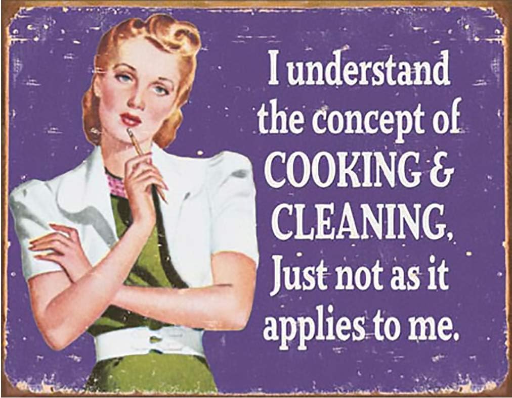 Shop72- Tin Signs Ephemera - Cooking and Cleaning Retro Tin Sign Vintage Tin Signs