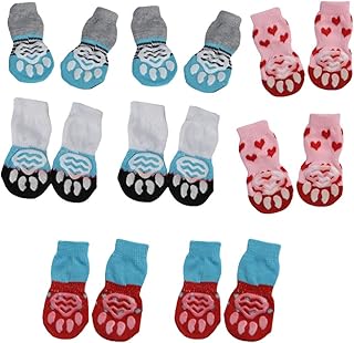 balacoo Pairs pet Non-Slip Socks Animal paw Protector Socks Anti Slip Dog Socks Non-Slip paw Protector Dog Paw Protector Knitted Socks Dog Shoes Dog paw Socks Cotton Indoor Baby Scotland