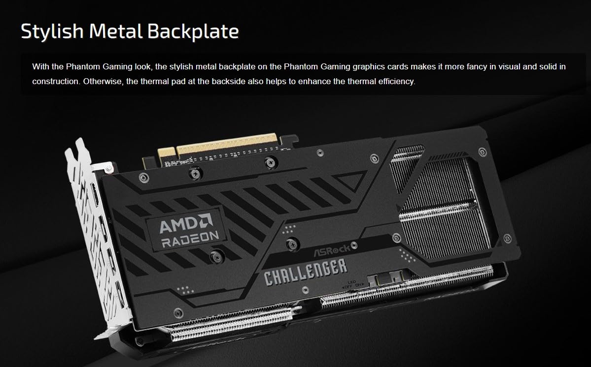 Amazon.com: ASRock Radeon RX 9070 XT Challenger 16GB OC Graphics