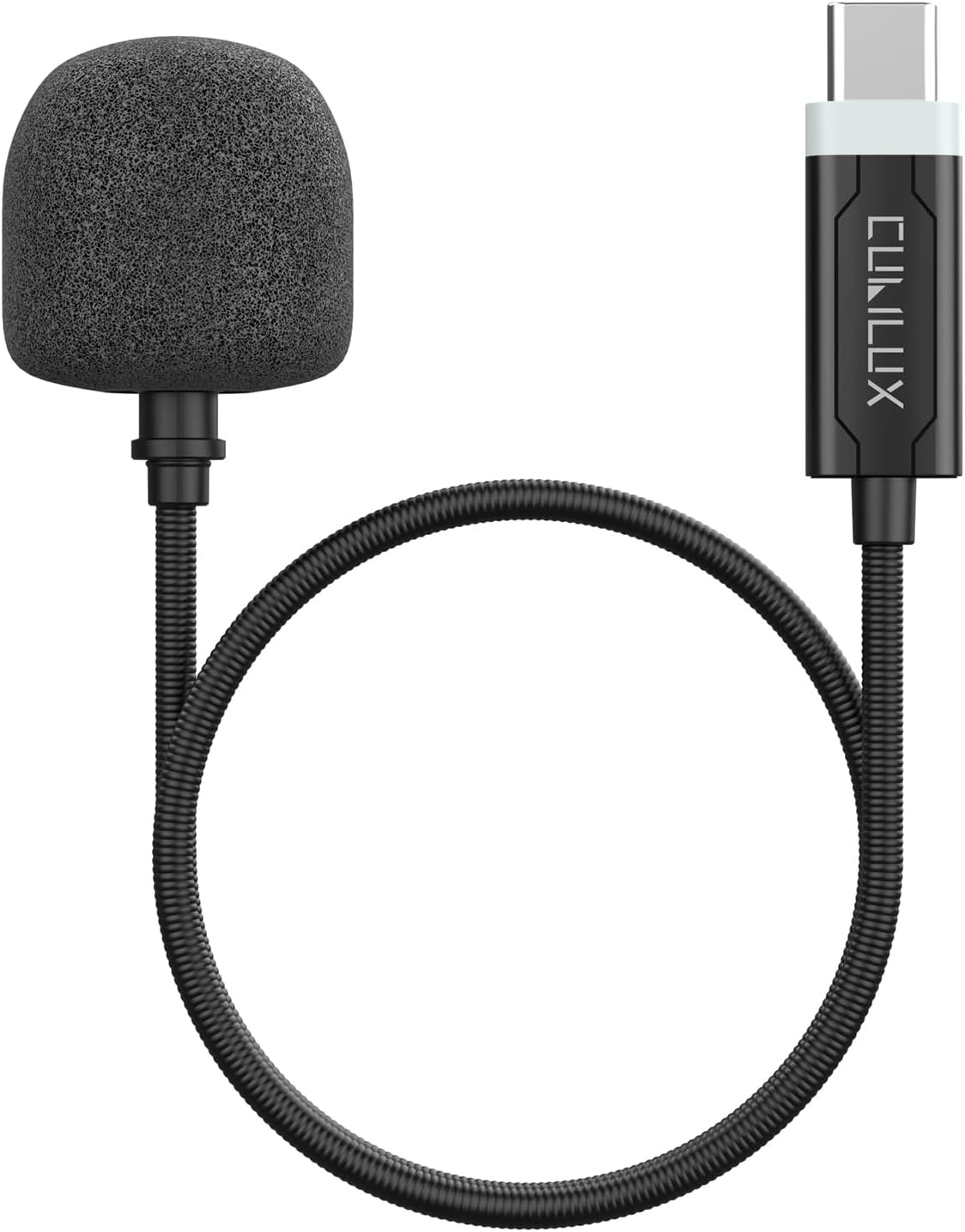 Cubilux USB C Gooseneck Microphone, Type C Boom MIC Compatible with MacBook Pro/Air, iPad Pro 13/12.9/11, iPad Air 13/5th/4th, Samsung S25/S24/S23, Tab S10/S8/S7, Pixel 9/8/7/6 Pro, Laptop, 1 FT