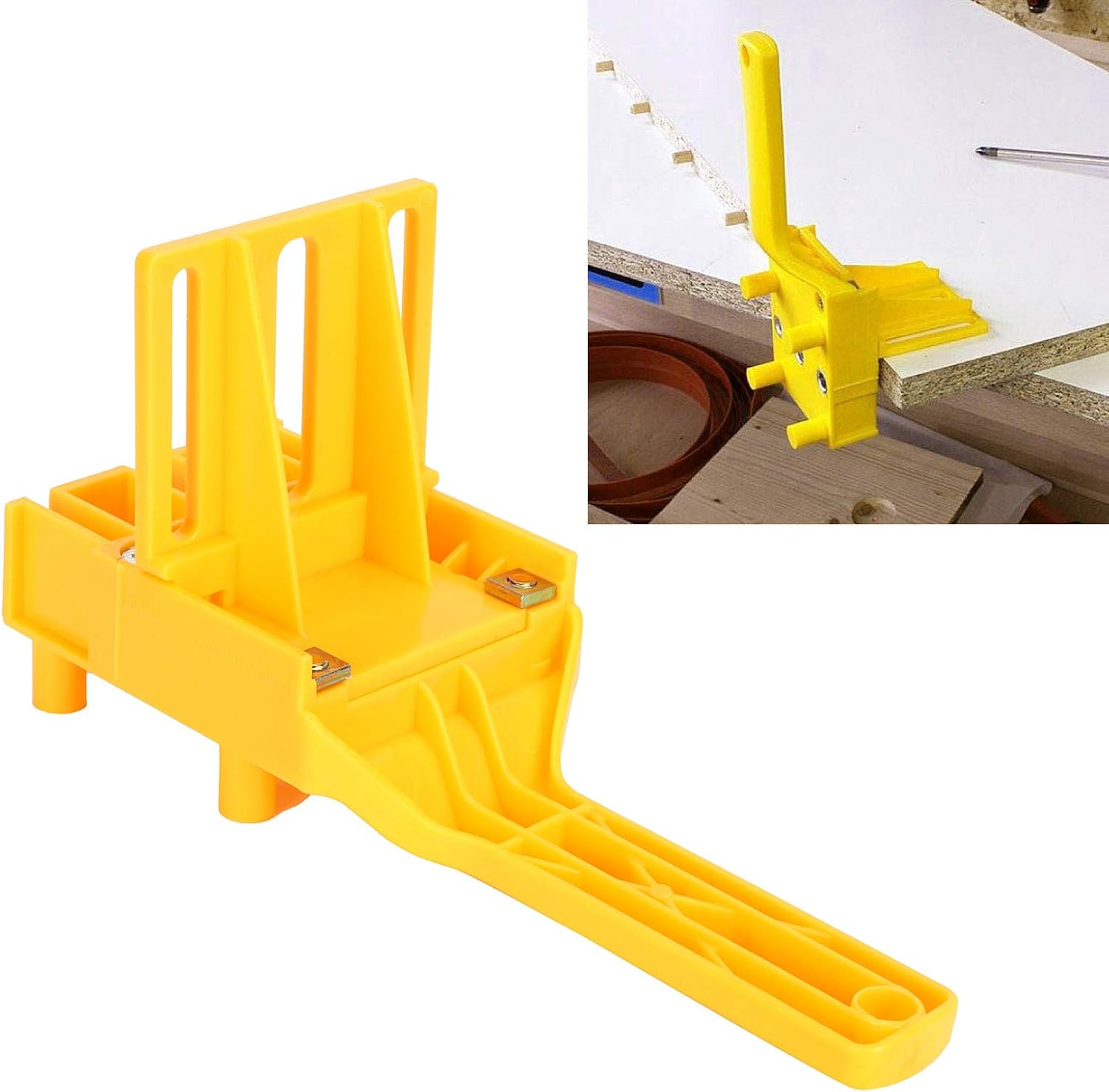 41PCS Handheld Dowel Jig Set ABS Woodworking Punch Locator Set Doweling Pocket Hole Jig for Woodworking Puncher Tool