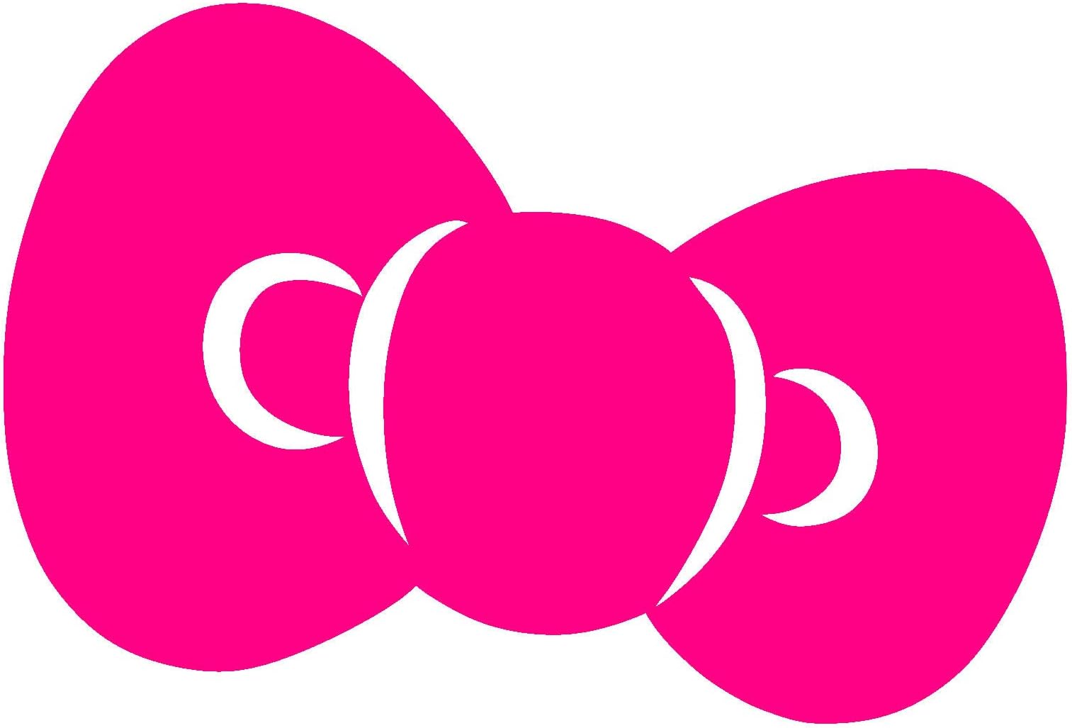 Stick It On Decals Hello Kitty Bow Car Decal/Sticker - Hot Pink