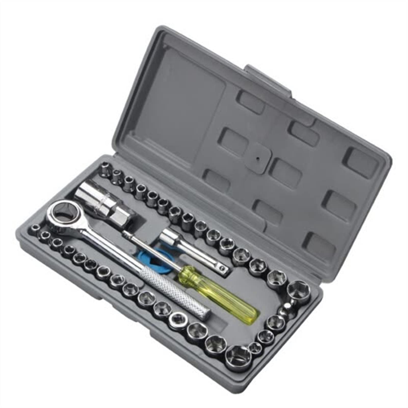 Chiave inglese, Chiave regolabile - 40 pezzi Manicotto a cricchetto Hardware Chiave for riparazione auto Cassetta degli attrezzi Set combinato for moto multifunzione Chiave for cambio professionale