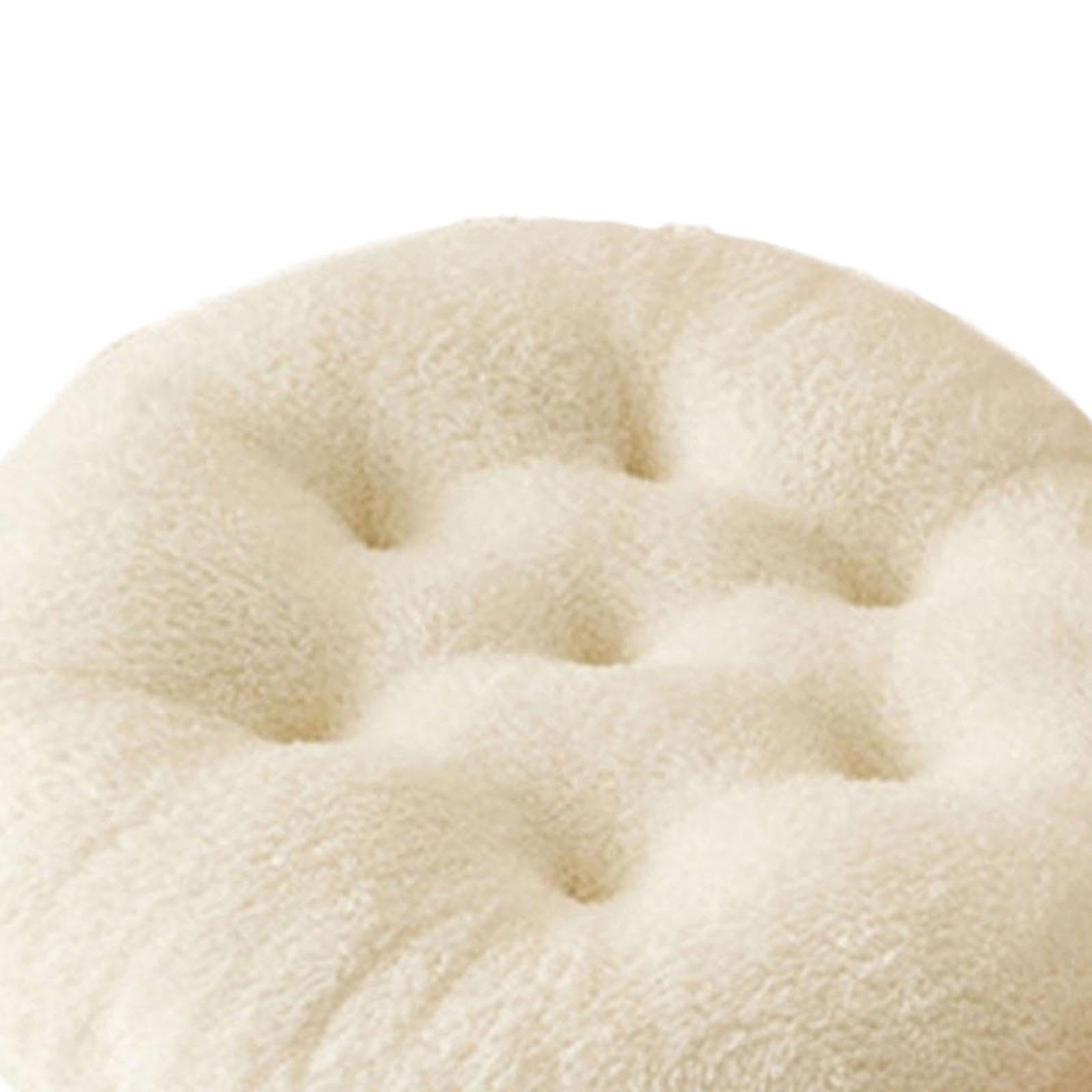 Cuscino per Sedia da Esterno, 60x60 Cm, per Sedia a Dondolo, Lavabile E Rotondo, Bianco