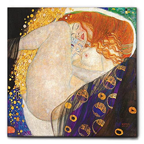 Giallobus - Schilderijen - Gustav Klimt - Danae - Canvasdoek - 100x100 - Klaar om op te hangen - Moderne schilderijen… - Afbeelding 3
