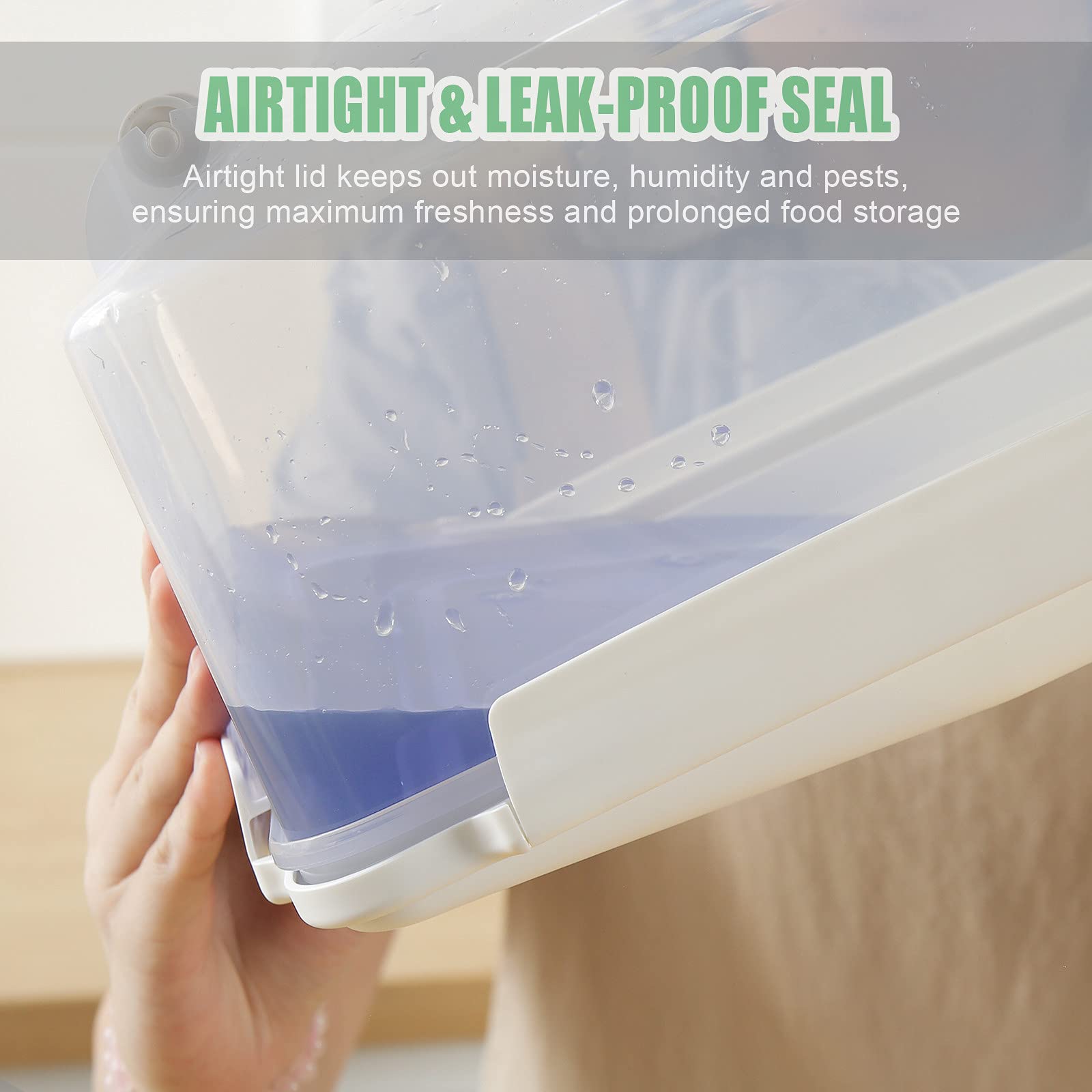 Buy TBMax Large Rice Container, Airtight Bulk Food Storage Bin with Wheels and a Measuring Cup