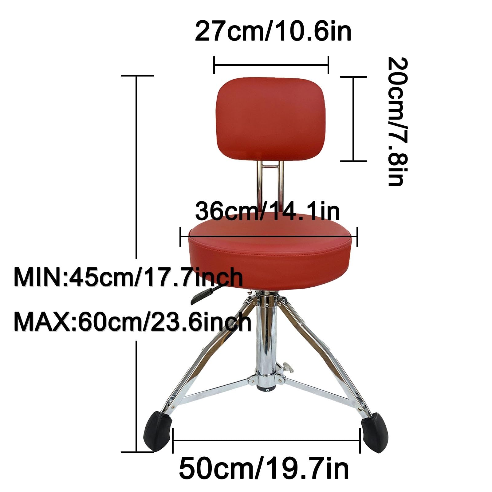 Trono de tambor hidráulico ajustable, taburete antideslizante de doble refuerzo, portátil y extraíble