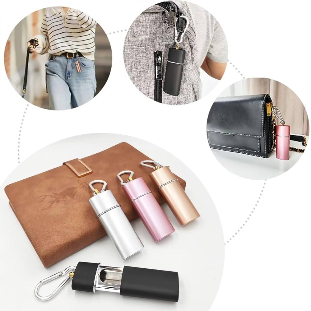 灰皿　or key入れなどにどうですか？ Amazon.co.jp: Hourwof ポータブル灰皿 蓋付き 臭い防止 金属製