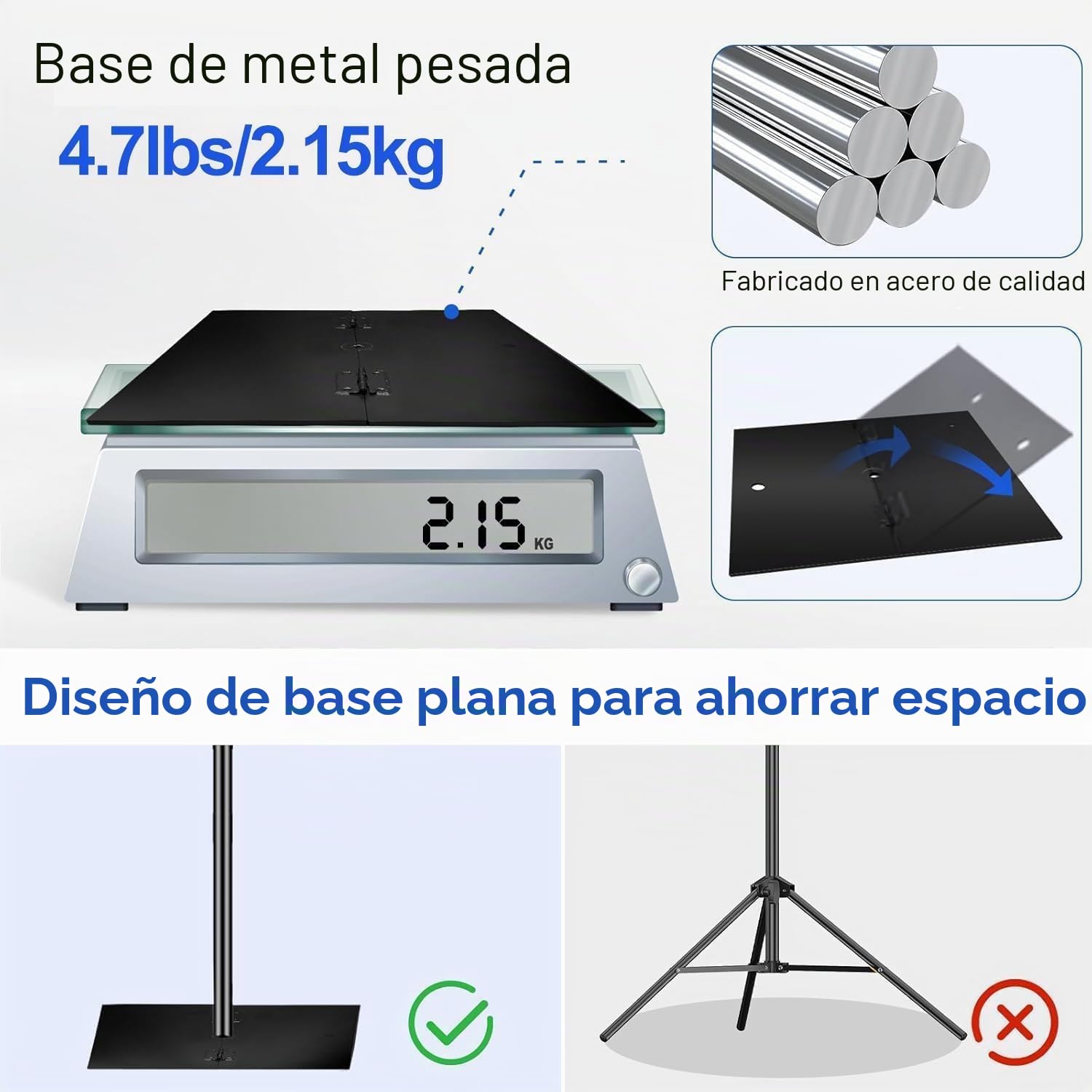 EMART Soporte de Fondo 2,6x3m, Sistema de Fondo Foto con Base de Acero