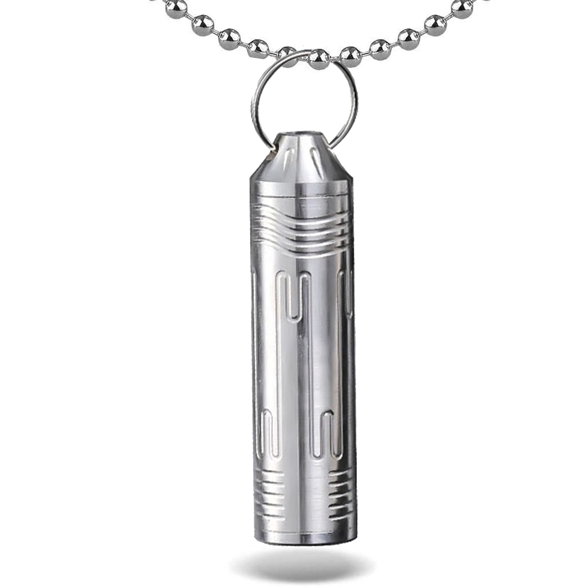 Necklace Titanium Pill Container TI-EDC Ultra-Lightweight Titanium