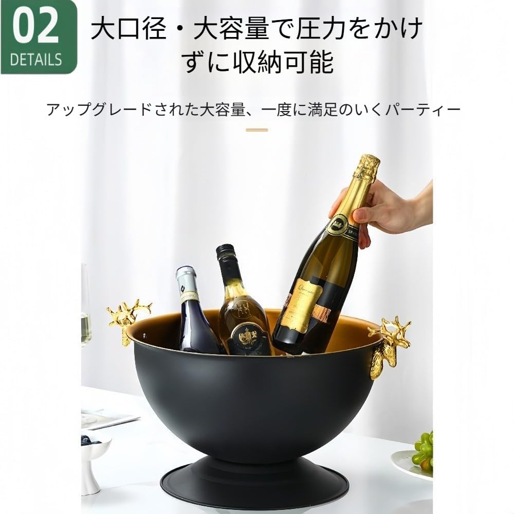 荒木義隆氏作 黒色陶器鉢(ワインクーラー)青点付き 大学生 割引