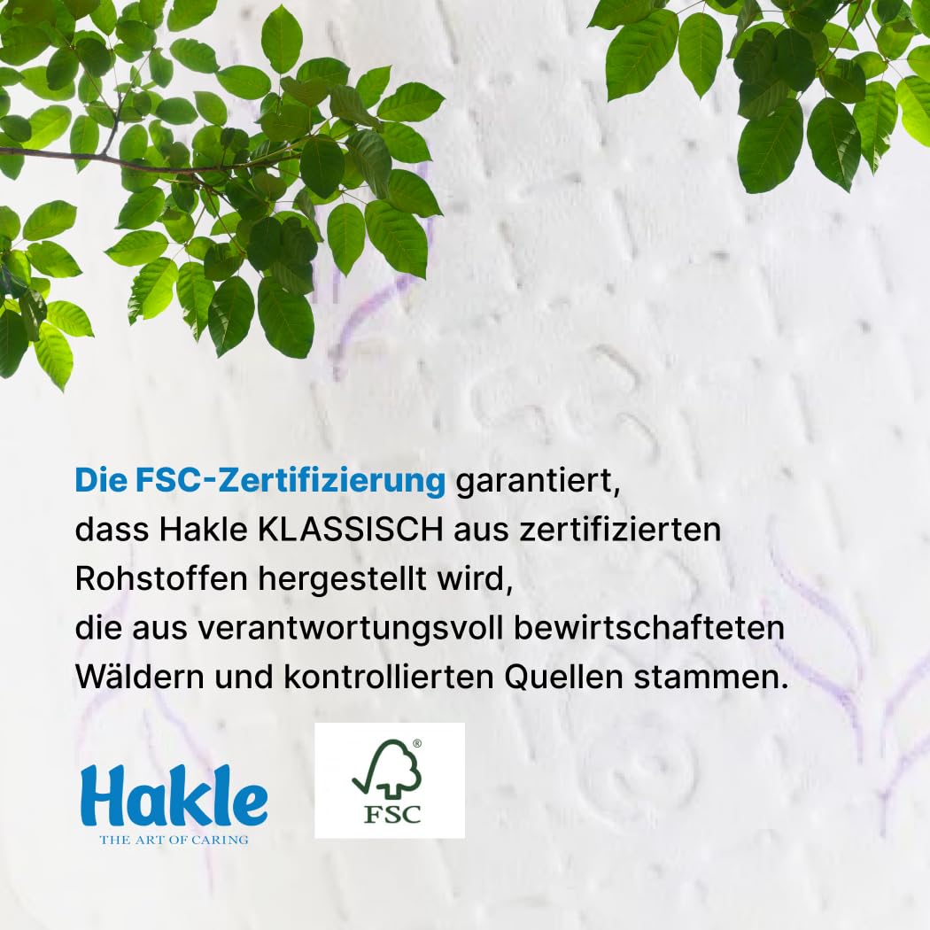 Hakle Papel higiénico suave y seguro, 4 capas, 1 paquete de 72 rollos (9 x 8 rollos)