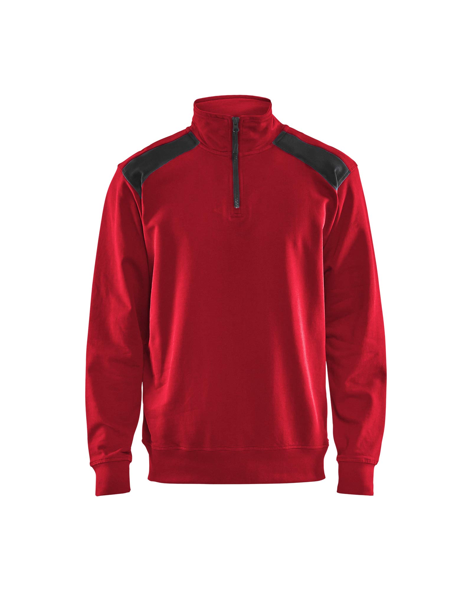 BLÅKLÄDER Sweater Two-Tone Half-Zip Men S Red/Black