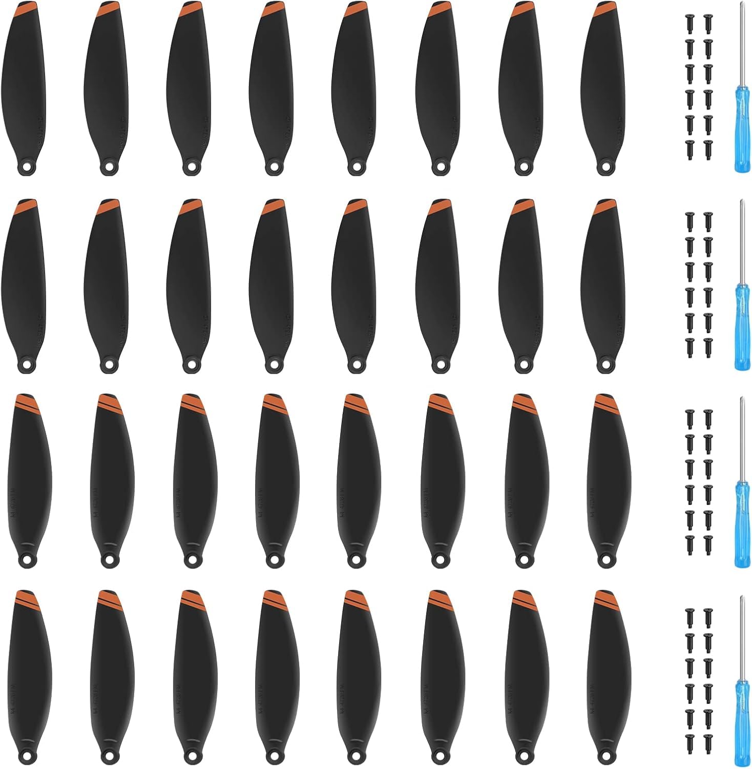 32pcs Propellers for DJI Mini 4K, Mini 2, Mini SE, Mini 2 SE Replacement Prop Blades Spare Propeller Blade Low Noise Wings for DJI Mini 4K 2 SE Accessories Orange