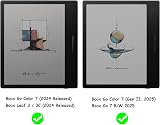 GOVTVA Étui double support pour tablette Onyx Boox Go 7 / Boox Tablet Go Color 7 (Gen II/Gen I 2025/2024) / Boox Page Cover avec porte-stylo élastique, mise en veille et réveil automatiques avec - 2