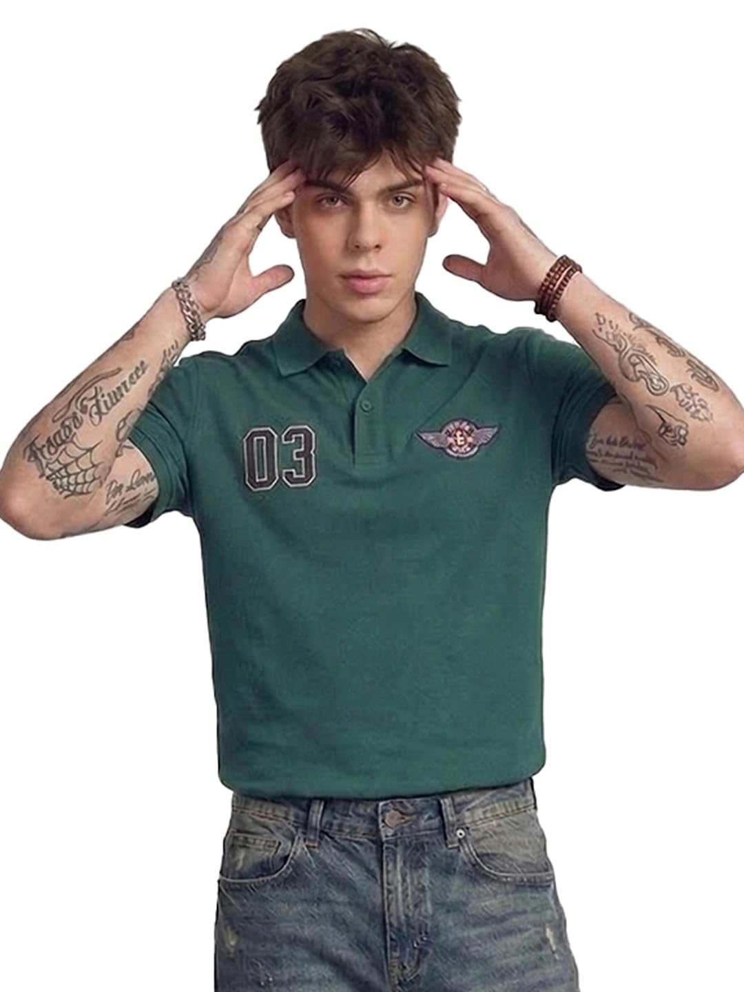 Men Soild Polo Neck Half Sleeve Tshirt-picture-30