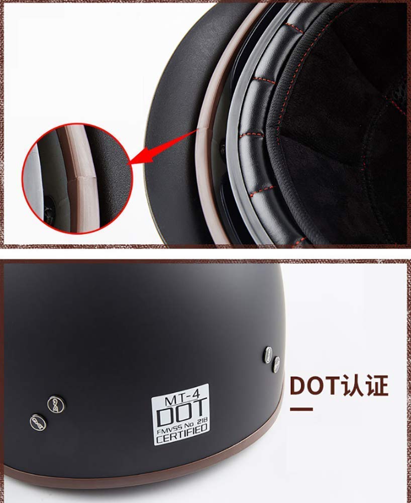 Retro kask motocyklowy dla dorosłych mężczyzn kobiet, letni kask motocyklowy z otwartą twarzą ECE/ECE zatwierdzony z wagą osłony przeciwsłonecznej rower jazda na rowerze kaski dla dorosłych