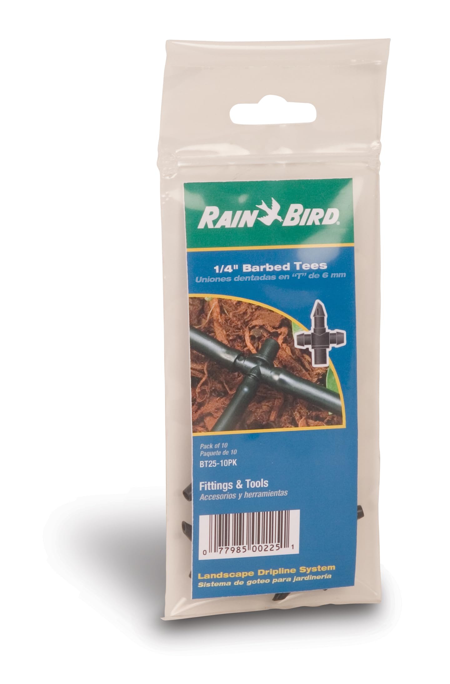 Rain Bird BC25/10PS Tropfbewässerung Universal 1/10,2 cm Stacheldraht Kupplung Fitting, Tee 10-Pack