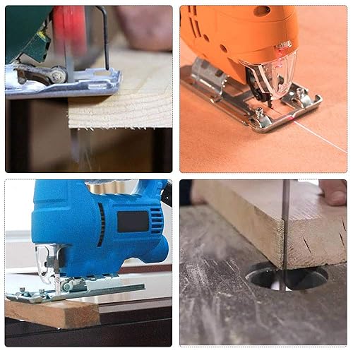 Miniatura 5 de Hojas de sierra de calar, 5 piezas T101B T101B hoja de sierra de calar universal surtido para cortar metal, madera, PVC y más, apto para Bosch,