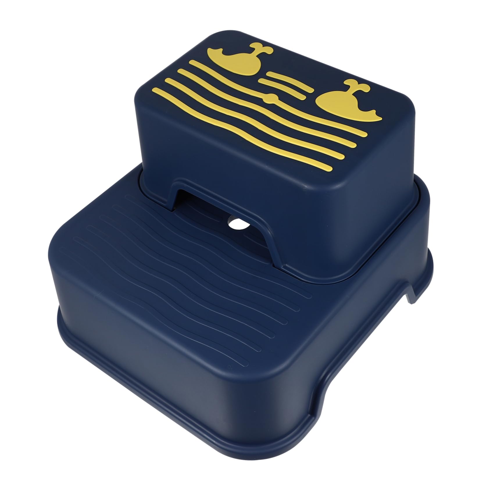 VICASKY Taburete Infantil de Dos Niveles Antideslizante de Plástico Seguro Bordes Suaves para Entrenamiento en Baño y Lavamanos Azul