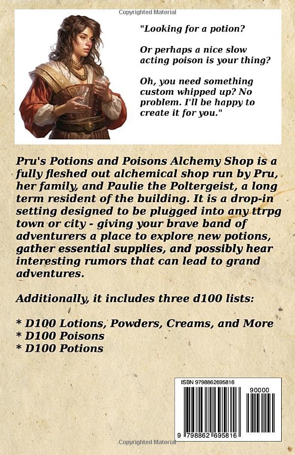 Pru's Potions and Poisons Alchemy Shop Omnibus Edition: Detailed Alchemist Campaign Setting for TTRPG Games (Game Master Resource Guide Series) - Image 2