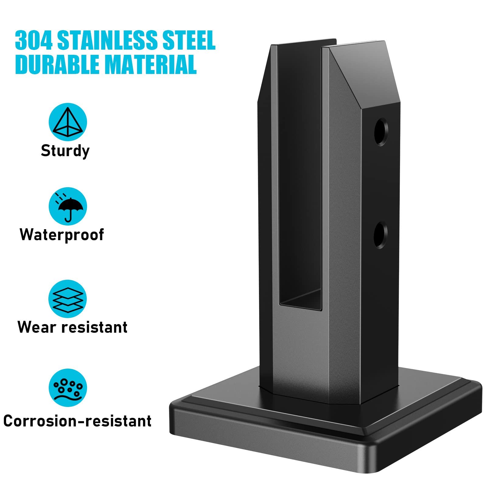 Morsetti Per Vetro In Acciaio Inox 304 - 10 Pezzi Per Ringhiere Piscina E Scale - Supporto Vetro 8-12mm