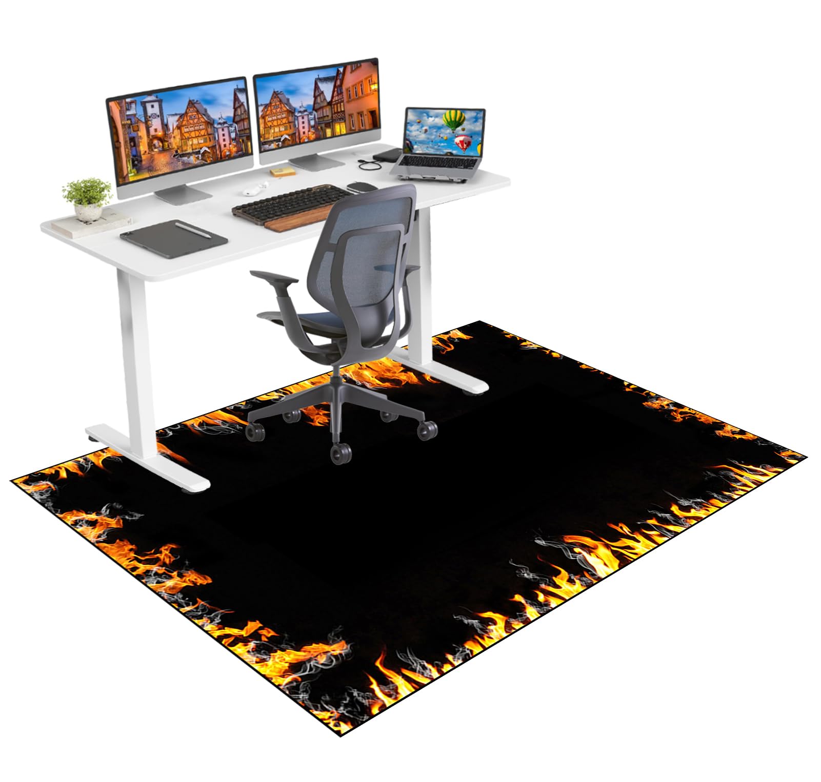 Ruxevnsy Color-2064A Office Chair Mats For Carpet Floor Gaming Desk Chair Mat For Rolling Chair Carpet Protector Chair Mat Hard Floor Protector Mat For Office Chair Large Computer Floor Mat For Gaming Chair 120 X 140 Cm