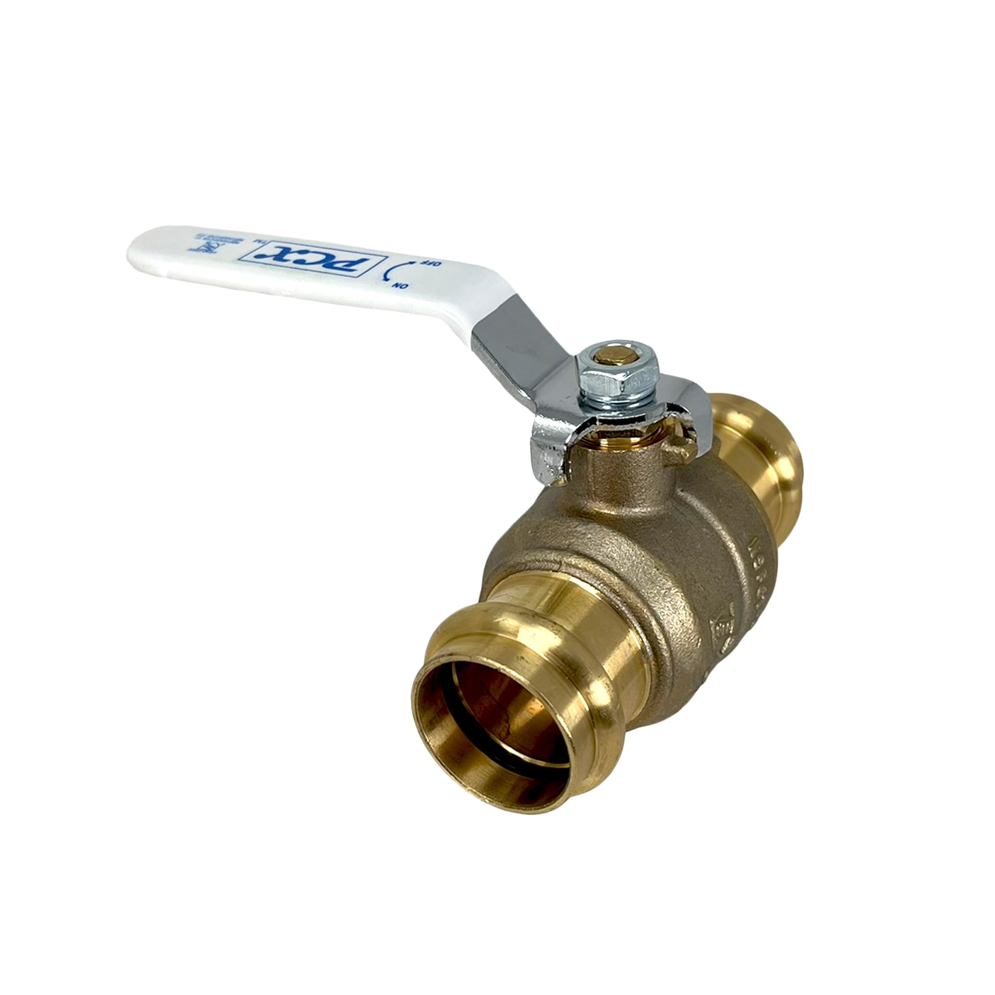 PROCURU Paquete de 2 válvulas de bola de cobre de 1 pulgada, cuerpo de latón resistente, puerto completo, seguro certificado LF (3BP100-2P)