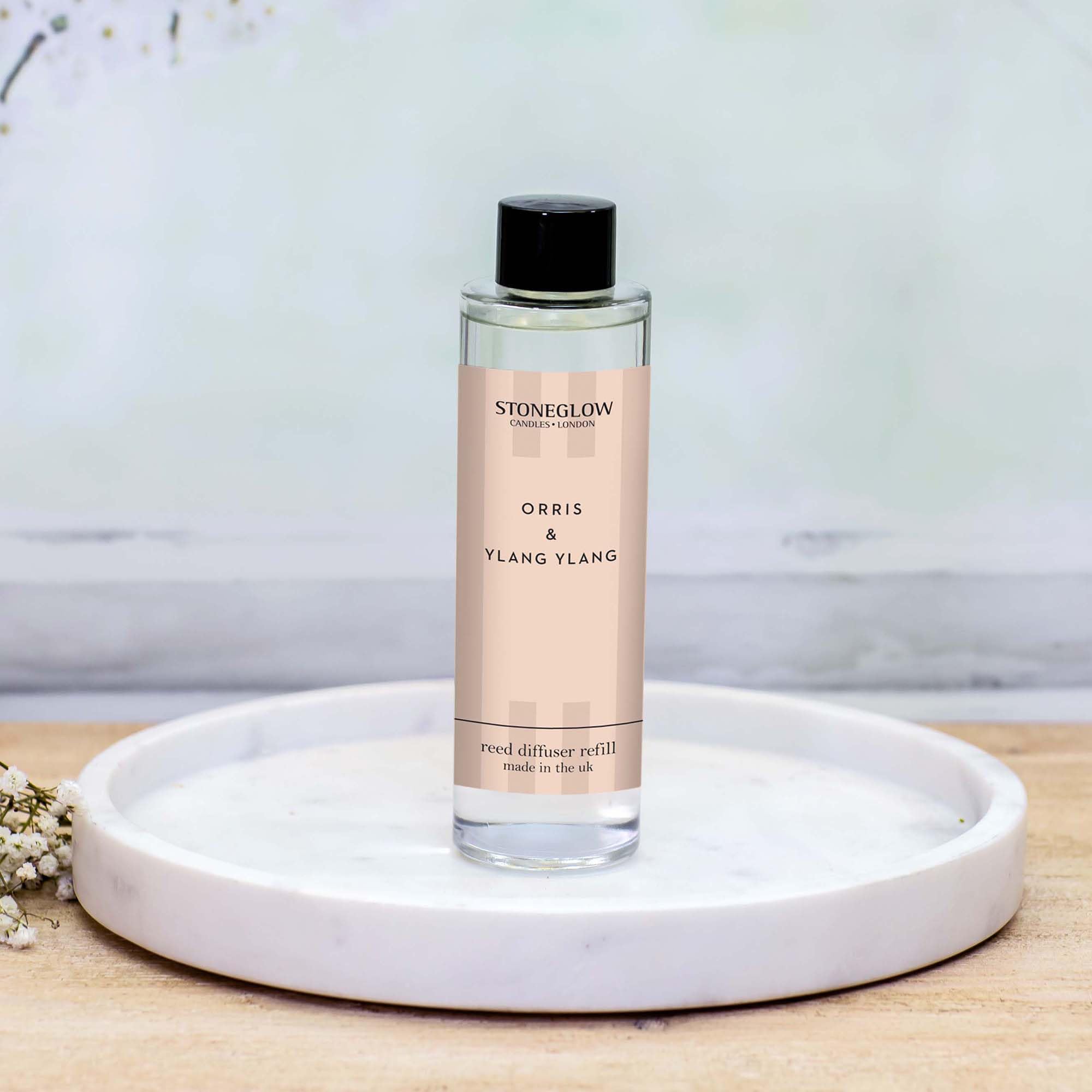 Stoneglow Modern Classics Collection - Orris & Ylang Ylang 210ml Scented Reed Diffuser Refill - Peach