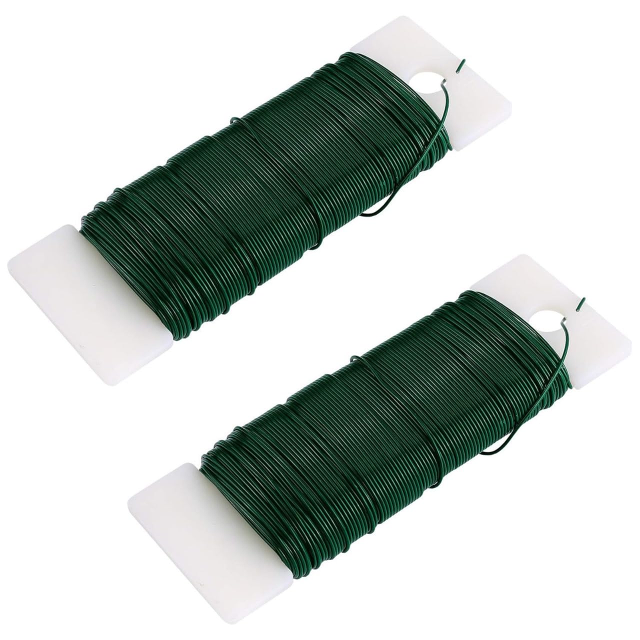 2Pcs Green Florist Wire for Wreath Making | Floral Wire for Flower Arranging | Xmas Wreath Making for crafting Bouquets, Garland, Plants, and Wedding Decorations.