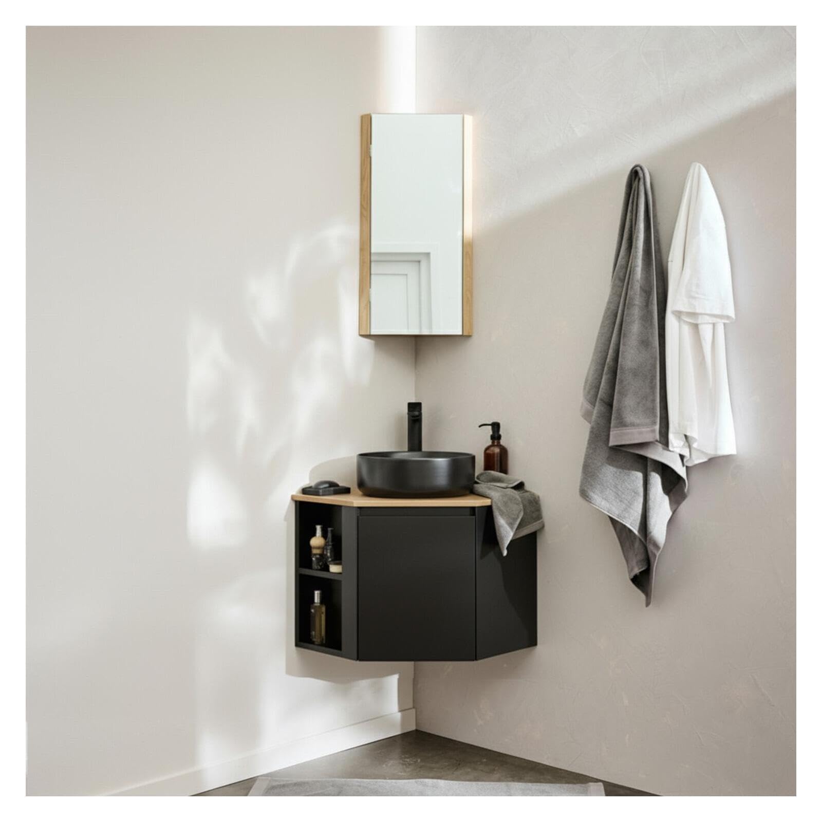 MOB-IN - Mueble bajo lavabo esquinero Sorrento
