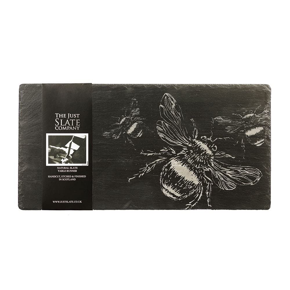 Selbrae House Slate Table Runner 50cm x 25cm - Bee Design, Black