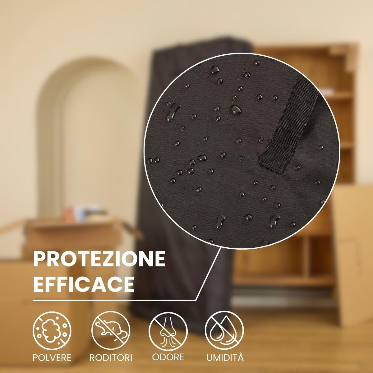 Dreamway - Custodia Protettiva per Materasso Singolo 90x200 - Resistente e Impermeabile - Perfetta per Trasloco, Stoccaggio o Trasporto - Certificata Oeko-Tex