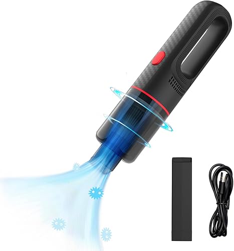 DYSSHSD Aspiradora inalámbrica, aspiradora portátil de 10000 Pa para automóvil, inalámbrica, recargable, mini aspiradora de mano