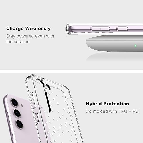 Miniatura 5 de ICEDIO Funda protectora duradera para Samsung Galaxy S23 Plus de 6.6 pulgadas, diseño de estrellas centelleantes