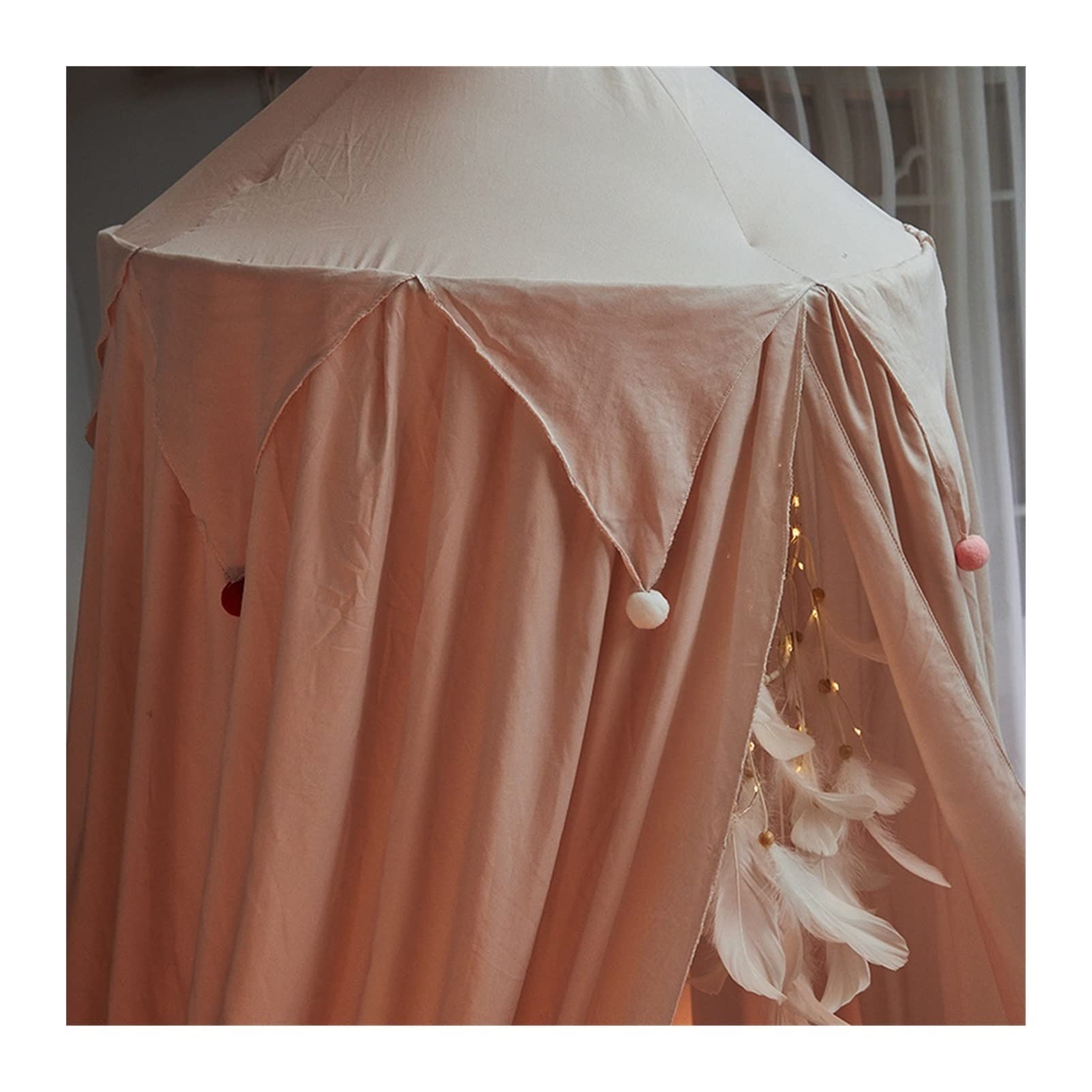 Tenda a baldacchino per Bambini Tenda per Letto a baldacchino per Culla Tenda per Letto in Tessuto ombreggiante Tenda per Letto a baldacchino per Principessa Hung Dome con Lettino in Pizzo Decor