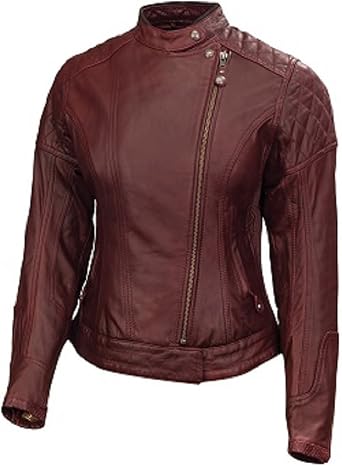 Amazon.com: De la Mujer Moda Invierno Cordero chamarra de piel Vino Rojo :  Ropa, Zapatos y Joyería