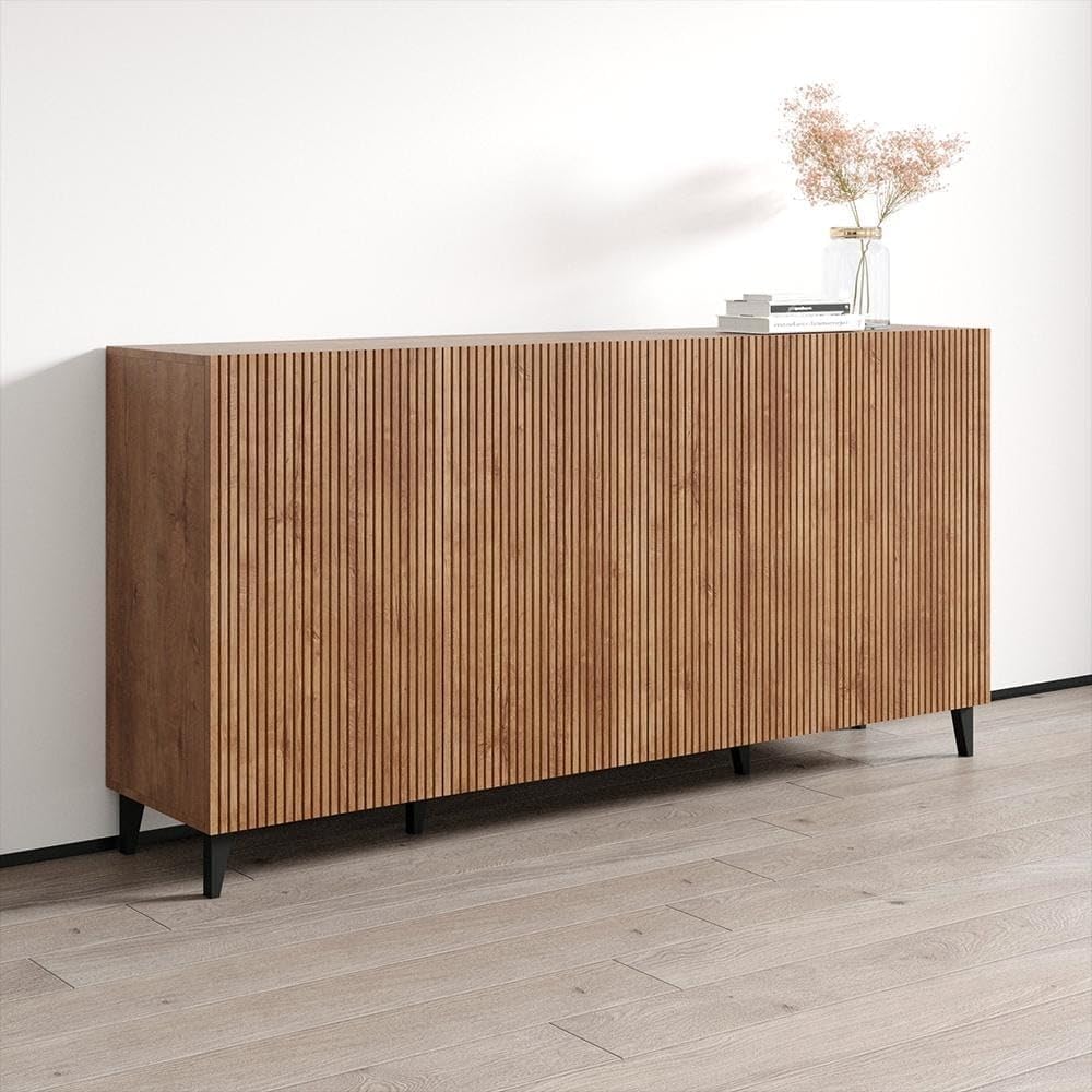 Pafos Oak 75" Modern Matte Sideboard