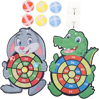 KOMBIUDA 2 Conjuntos De Brinquedos De Bola Pegajosa Brinquedos Infantis De Plástico Bola Pegajosa Placas De Dardo Jogo De Alvo De Bola Pegajosa Jogos De Tabuleiro Para Crianças Presente De