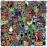 100 Pcs Halloween Stickers - Non Candy Treats for Teens, Halloween Party Favors Supplies, Prize, Indoor Decorations, Trick or Treat Alternatives for Goody Bags Laptop Water Bottles Journal