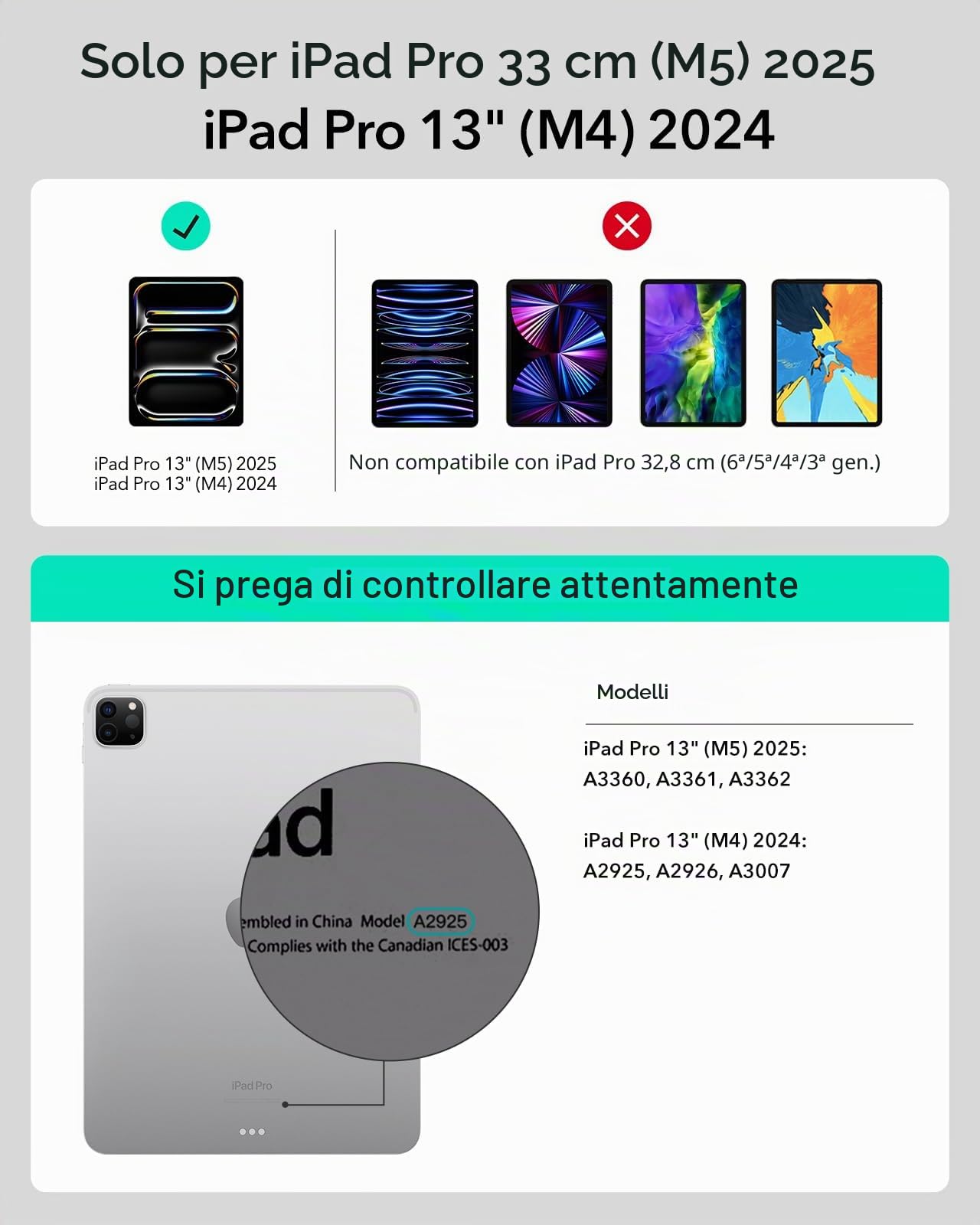 ESR Custodia per iPad Pro da 13 pollici (M5/M4, 2025/2024) con tastiera, custodia per tastiera con supporto magnetico regolabile, modalità alta/elevata, custodia protettiva rimovibile, serie Rebound | per Pro 13" M5/M4 (2025/2024), chiusura magnetica sicu