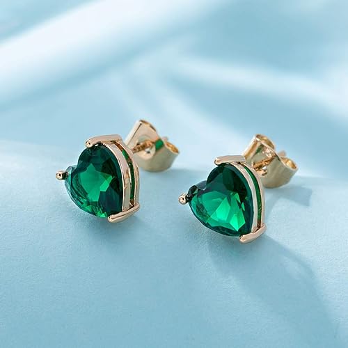 Miniatura 5 de Aretes de cristal austriaco con forma de corazón para mujer, joyería hipoalergénica de plata de ley 925