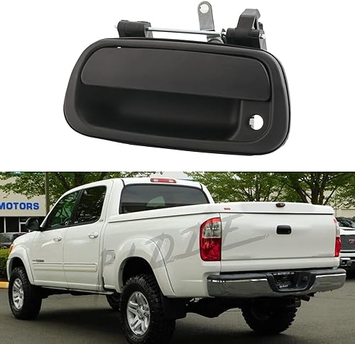 Pestillo negro para manija de la plataforma trasera de la caja de camioneta con orificio para llave compatible con kit de repuesto Tundra 2000-2006