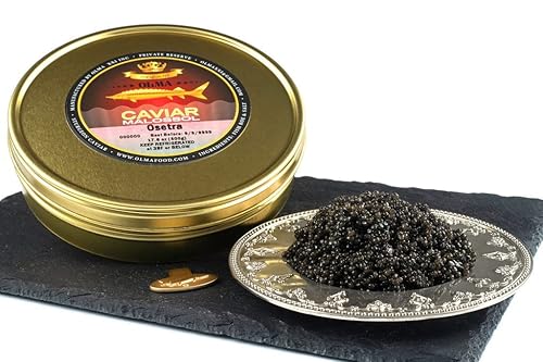Vista 10 de Envío nocturno: caviar negro Olma Osetra Sturgeon - Sabor suave, grado superior, 1 onza / 0.99 oz