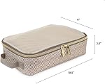 Itzy Ritzy Packing Cubes For Travel – Set of 3 Packing Cubes or Travel Organizers; Each Travel Cube Features a Mesh Top, Double Zippers and a Fabric Handle (Taupe)